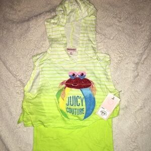 Juicy‎ couture sleeveless hooded tank top